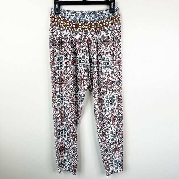 Xirena Pants Womens Small Printed Relaxed Peasant Boho Cottagecore Pockets - Picture 1 of 10